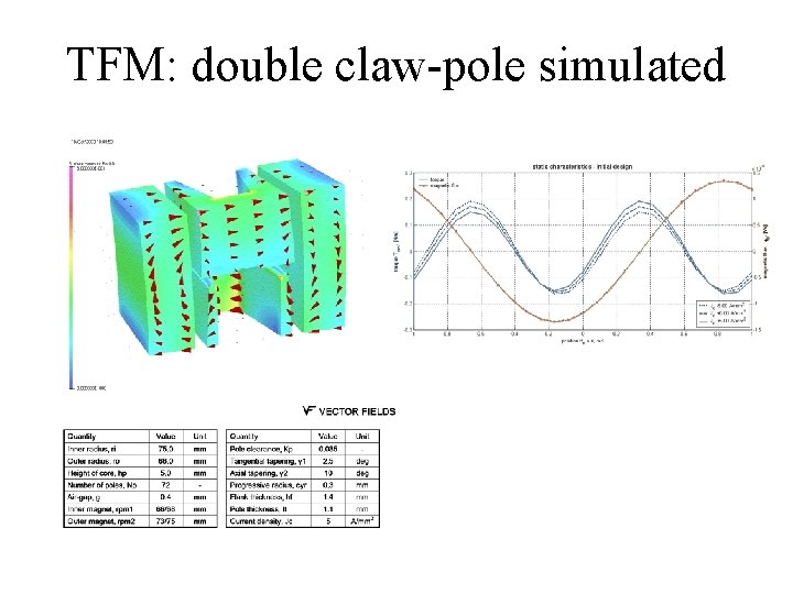 TFM: double claw-pole simulated 