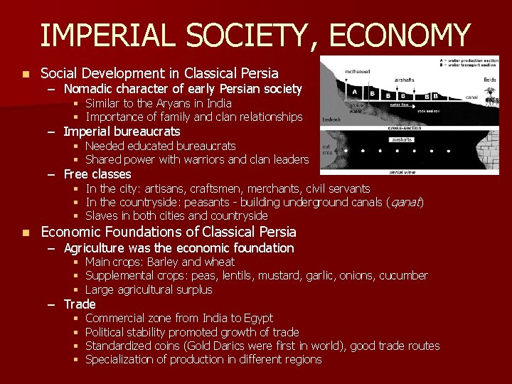 IMPERIAL SOCIETY, ECONOMY n Social Development in Classical Persia – Nomadic character of early