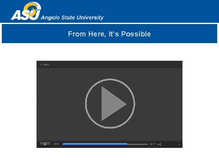 From Here, It’s Possible 