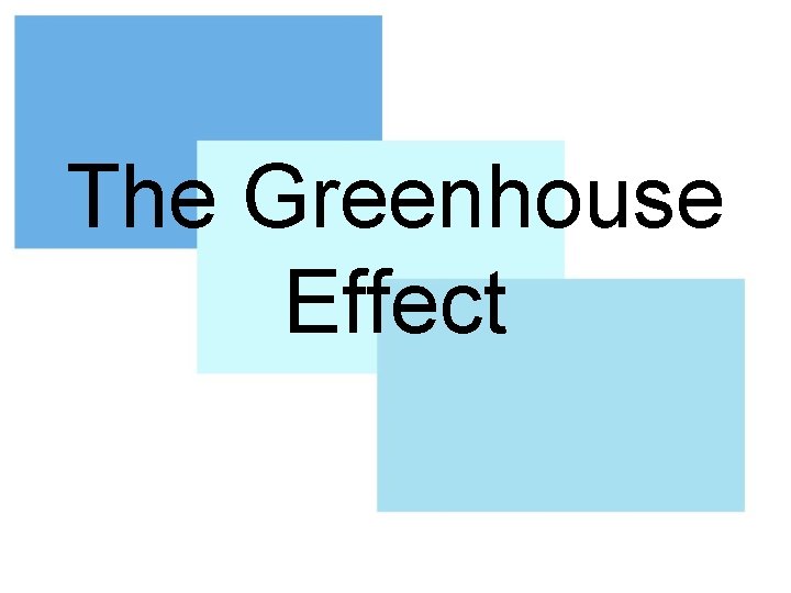 The Greenhouse Effect 