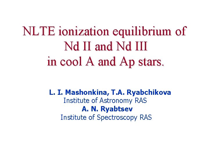 NLTE ionization equilibrium of Nd II and Nd III in cool A and Ap