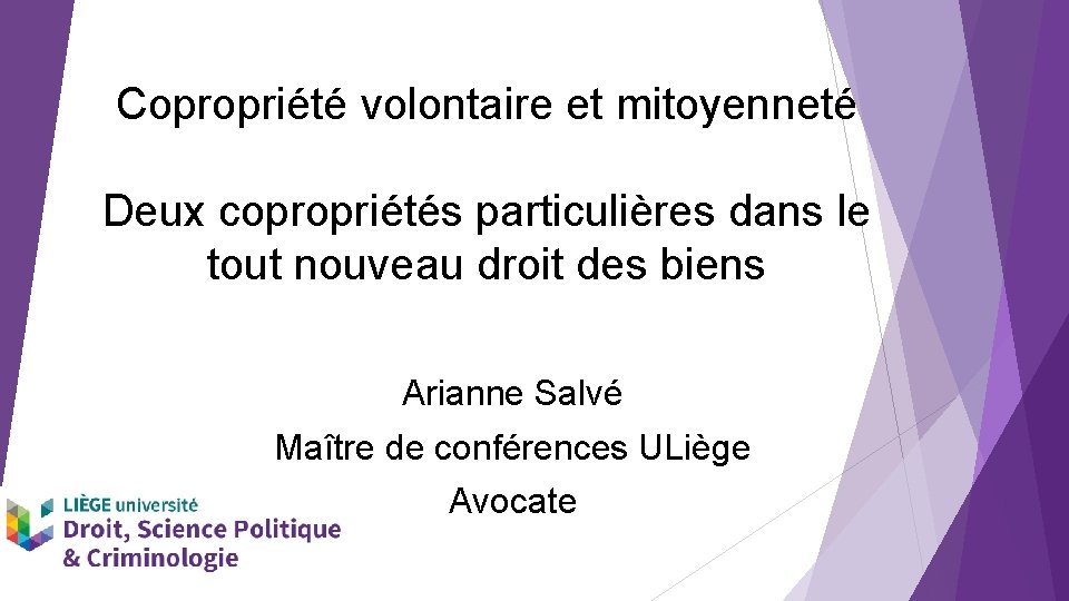 Copropriété volontaire et mitoyenneté Deux copropriétés particulières dans le tout nouveau droit des biens