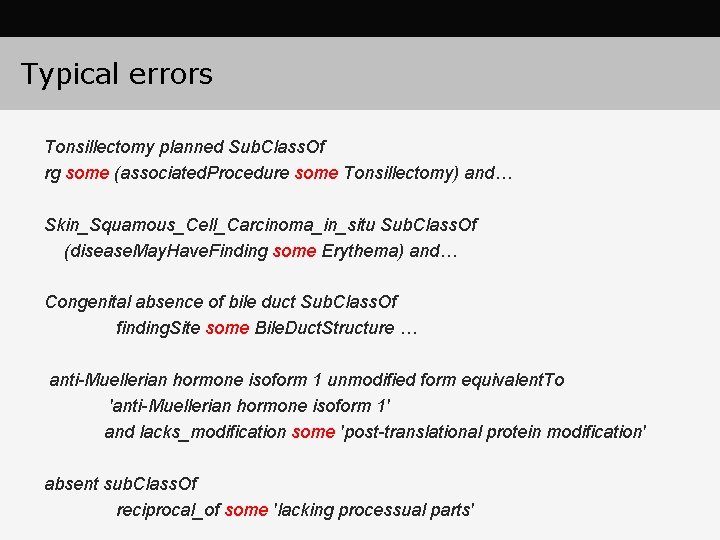 Typical errors Tonsillectomy planned Sub. Class. Of rg some (associated. Procedure some Tonsillectomy) and…