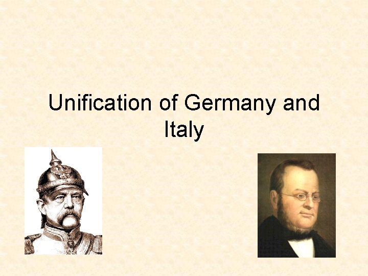 Unification of Germany and Italy 