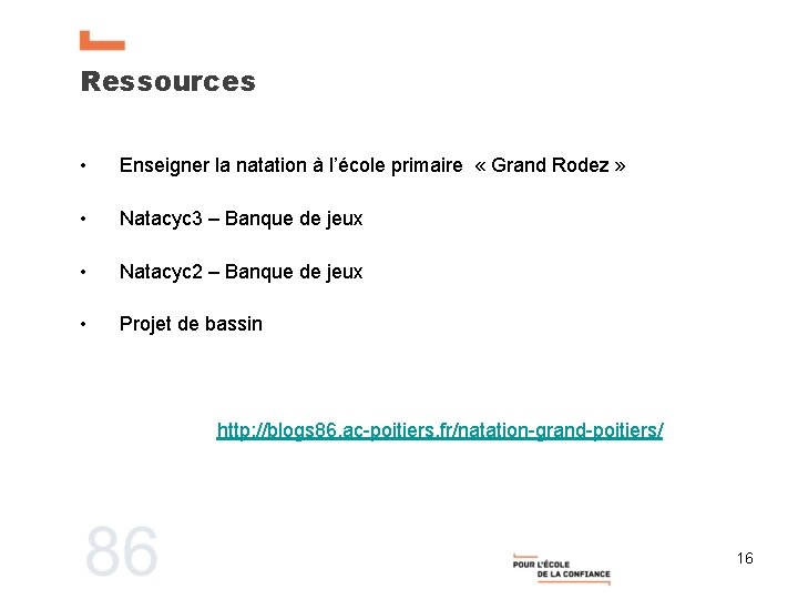 Ressources • Enseigner la natation à l’école primaire « Grand Rodez » • Natacyc