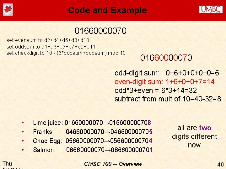 Code and Example 01660000070 set evensum to d 2+d 4+d 6+d 8+d 10 set