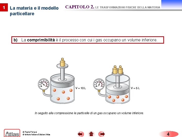 1 La materia e il modello particellare CAPITOLO 2. LE TRASFORMAZIONI FISICHE DELLA MATERIA