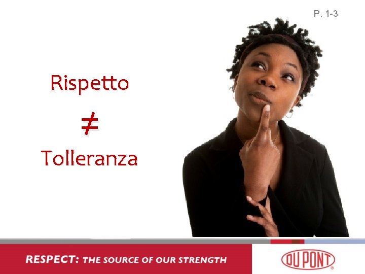 P. 1 -3 Rispetto ≠ Tolleranza 