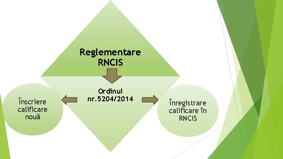Reglementare RNCIS Înscriere calificare nouă Ordinul nr. 5204/2014 Înregistrare calificare în RNCIS 