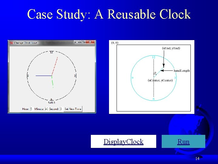 Case Study: A Reusable Clock Display. Clock Run 14 