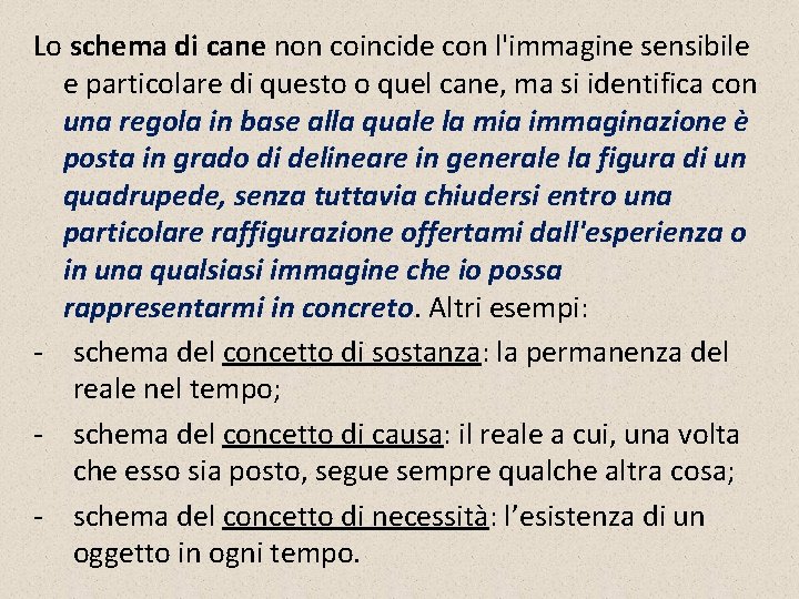 Lo schema di cane non coincide con l'immagine sensibile e particolare di questo o