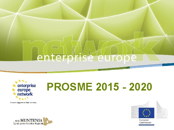 Title PROSME 2015 - 2020 Sub-title PLACE PARTNER’S LOGO HERE European Commission Enterprise and