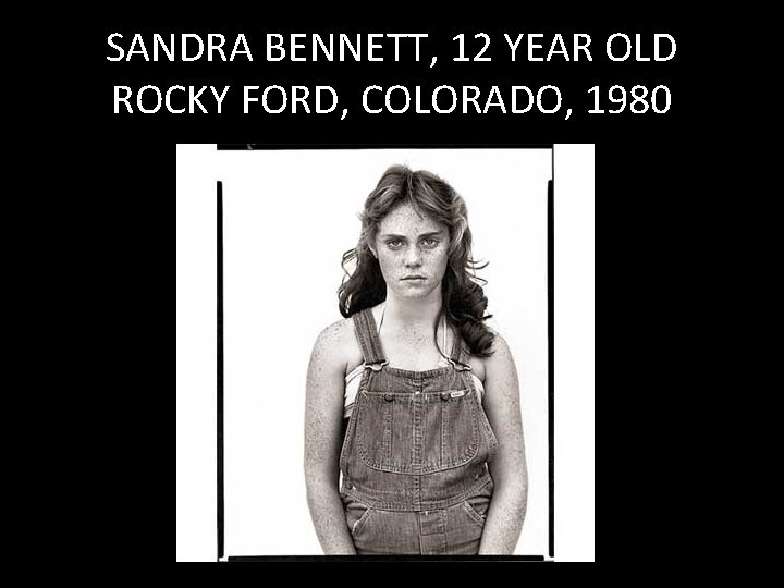 SANDRA BENNETT, 12 YEAR OLD ROCKY FORD, COLORADO, 1980 