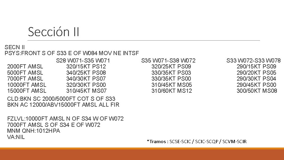 Sección II SECN II PSYS: FRONT S OF S 33 E OF W 084