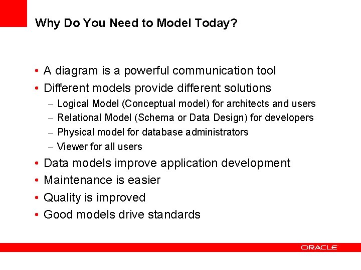 Why Do You Need to Model Today? • A diagram is a powerful communication