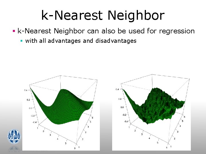 k-Nearest Neighbor § k-Nearest Neighbor can also be used for regression § with all