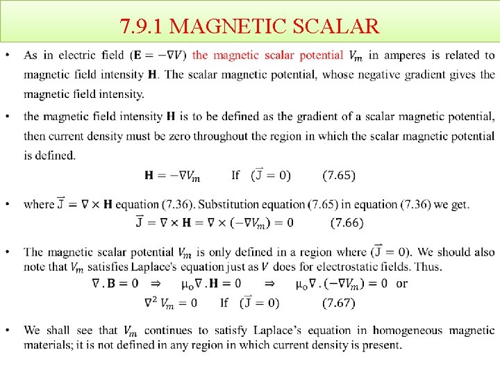 7. 9. 1 MAGNETIC SCALAR • 