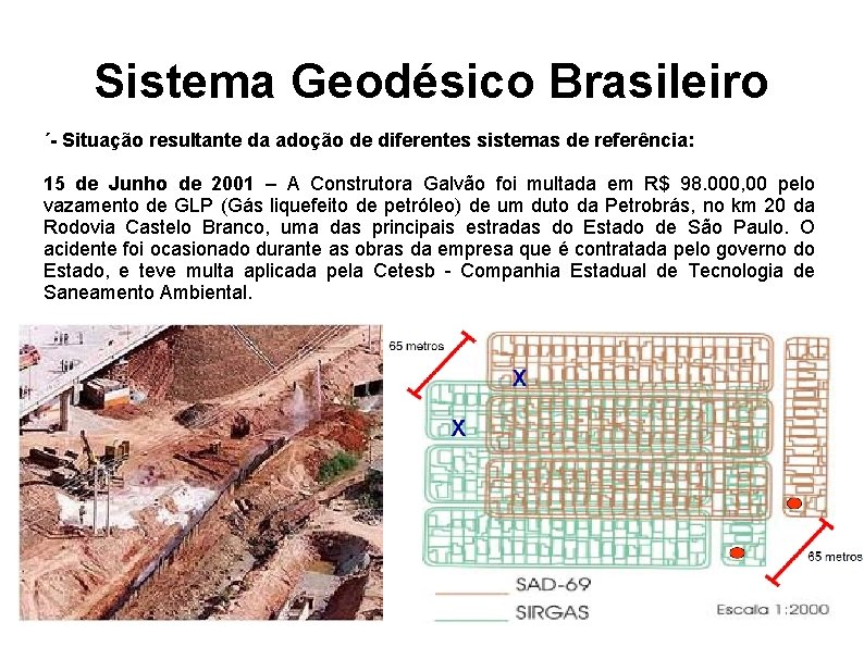 Sistema Geodésico Brasileiro ´- Situação resultante da adoção de diferentes sistemas de referência: 15