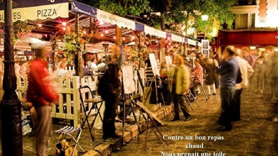 Contre un bon repas chaud Contre un bon repas chaud