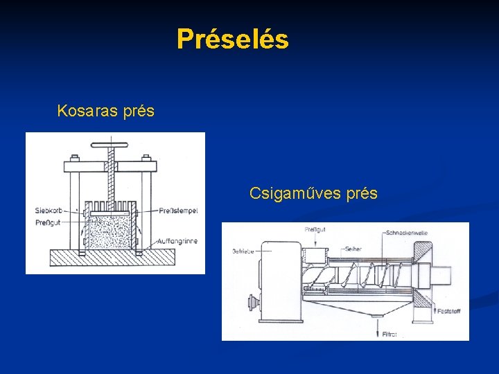 Préselés Kosaras prés Csigaműves prés 