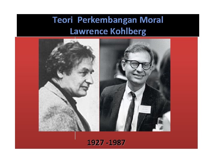 Teori Perkembangan Moral Lawrence Kohlberg 1927 -1987 