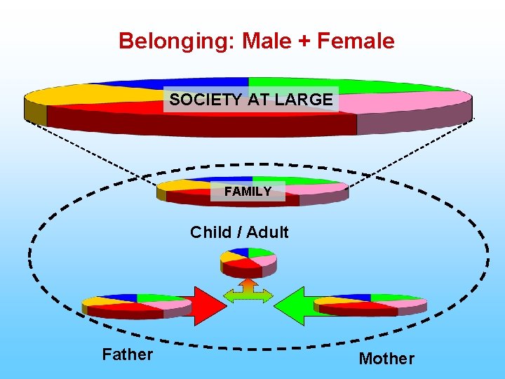 Belonging: Male + Female SOCIETY AT LARGE FAMILY Child / Adult Father Mother 