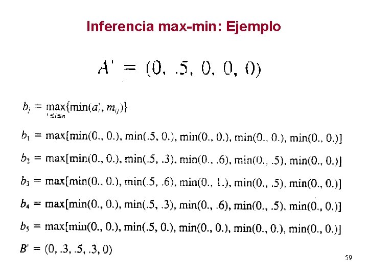 Inferencia max-min: Ejemplo 59 