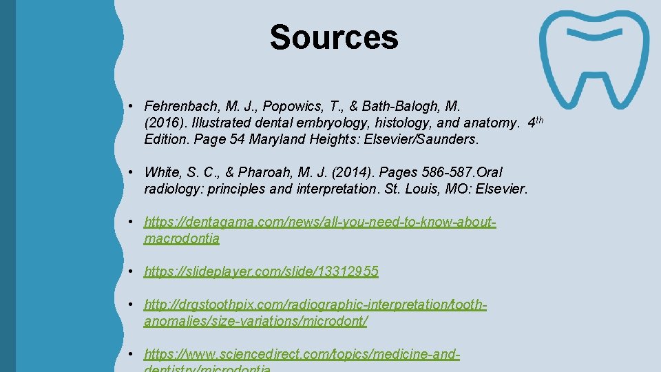 Sources • Fehrenbach, M. J. , Popowics, T. , & Bath-Balogh, M. (2016). Illustrated