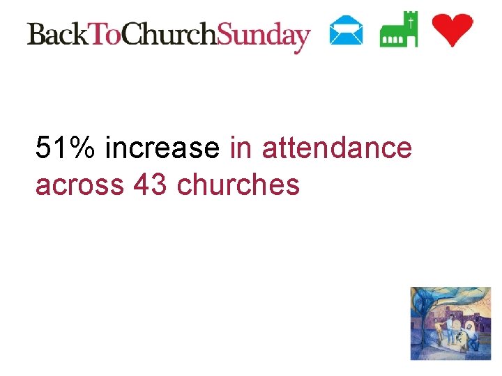51% increase in attendance across 43 churches 