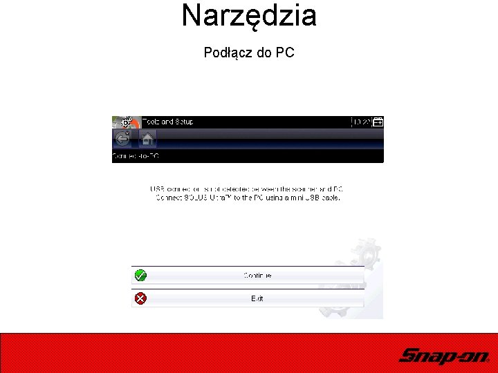 Narzędzia Podłącz do PC 