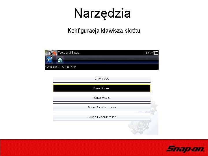 Narzędzia Konfiguracja klawisza skrótu 