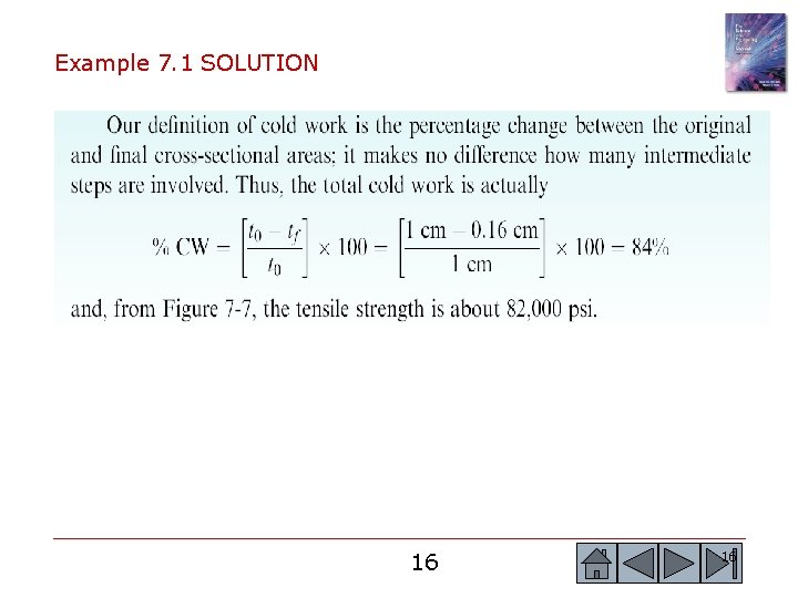 Example 7. 1 SOLUTION 16 16 Example 7. 1 SOLUTION 16 16