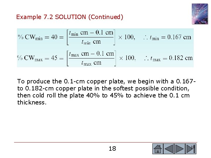 Example 7. 2 SOLUTION (Continued) To produce the 0. 1 -cm copper plate, we Example 7. 2 SOLUTION (Continued) To produce the 0. 1 -cm copper plate, we
