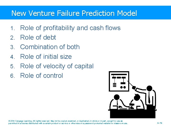 New Venture Failure Prediction Model 1. Role of profitability and cash flows 2. Role