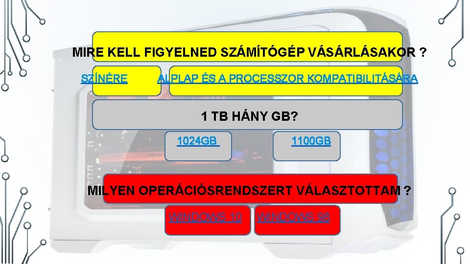 MIRE KELL FIGYELNED SZÁMÍTÓGÉP VÁSÁRLÁSAKOR ? SZÍNÉRE ALPLAP ÉS A PROCESSZOR KOMPATIBILITÁSÁRA 1 TB