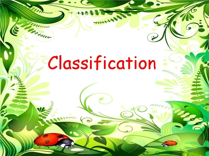 Classification 