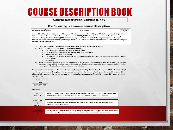 COURSE DESCRIPTION BOOK 