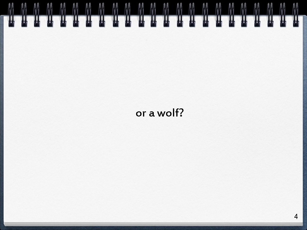 or a wolf? 4 