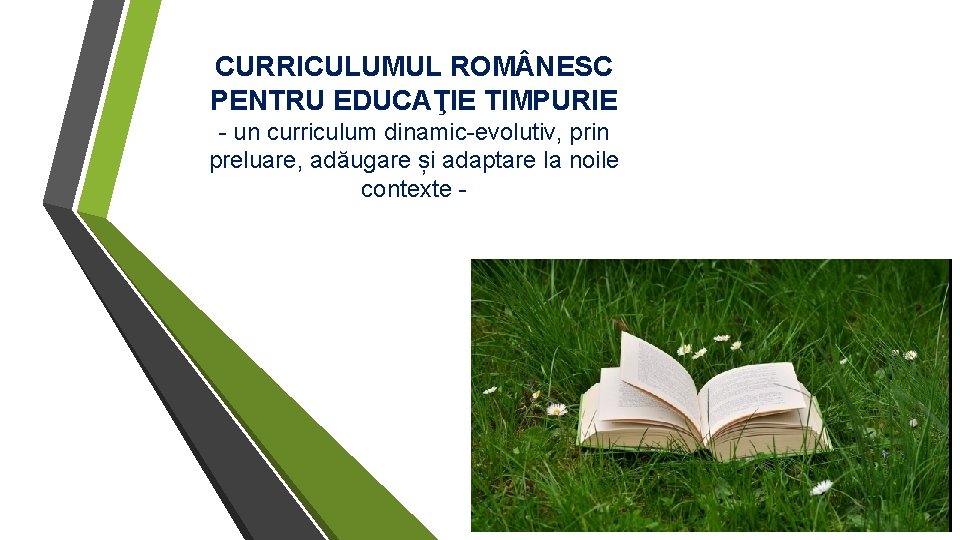 CURRICULUMUL ROM NESC PENTRU EDUCAŢIE TIMPURIE - un curriculum dinamic-evolutiv, prin preluare, adăugare și