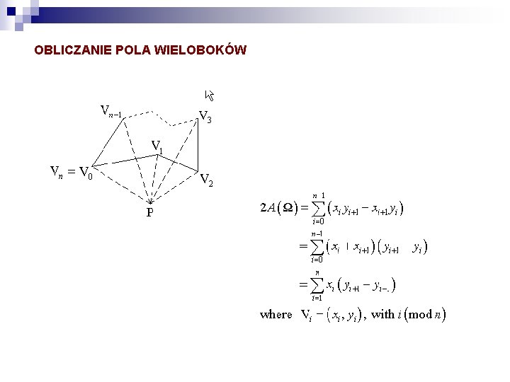 OBLICZANIE POLA WIELOBOKÓW 