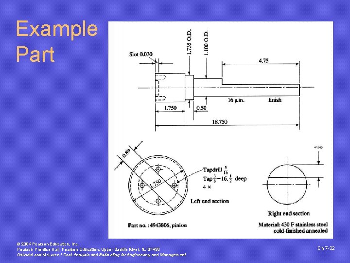 Example Part © 2004 Pearson Education, Inc. Pearson Prentice Hall, Pearson Education, Upper Saddle