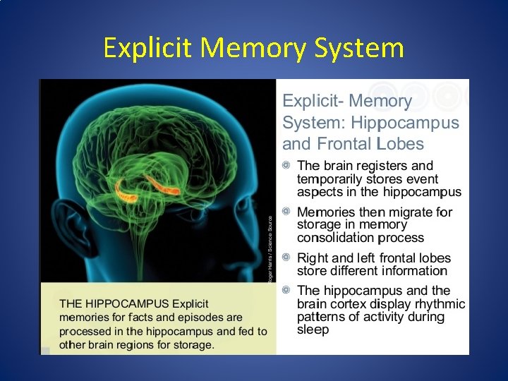 Explicit Memory System 