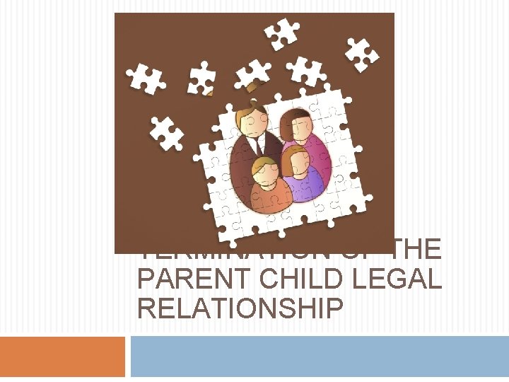 TERMINATION OF THE PARENT CHILD LEGAL RELATIONSHIP 