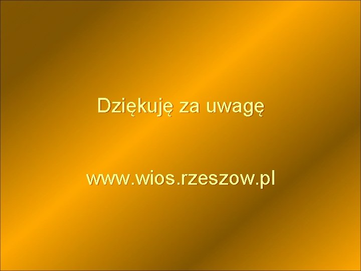 Dziękuję za uwagę www. wios. rzeszow. pl 