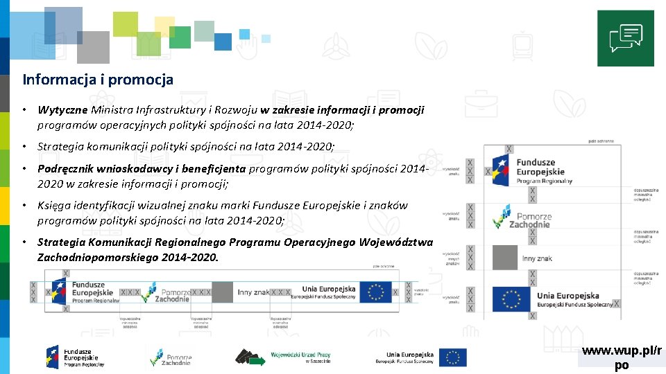 Informacja i promocja • Wytyczne Ministra Infrastruktury i Rozwoju w zakresie informacji i promocji