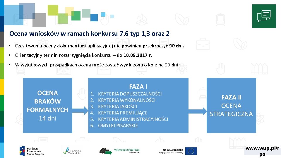 Ocena wniosków w ramach konkursu 7. 6 typ 1, 3 oraz 2 • Czas