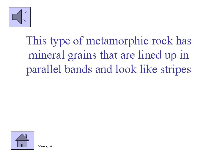 This type of metamorphic rock has mineral grains that are lined up in parallel