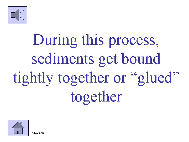 During this process, sediments get bound tightly together or “glued” together Column 2, 300
