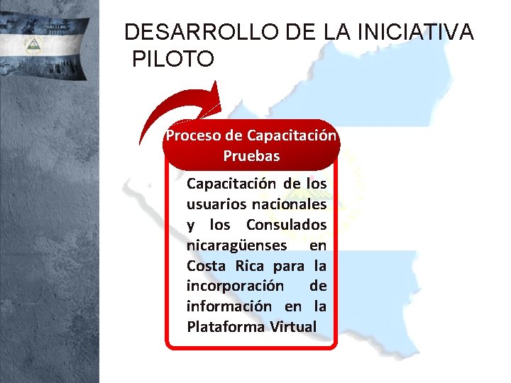 DESARROLLO DE LA INICIATIVA PILOTO Proceso de Capacitación y Pruebas Capacitación de los usuarios