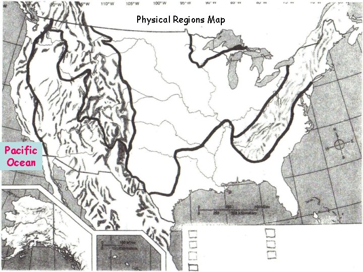 Physical Regions Map Pacific Ocean 